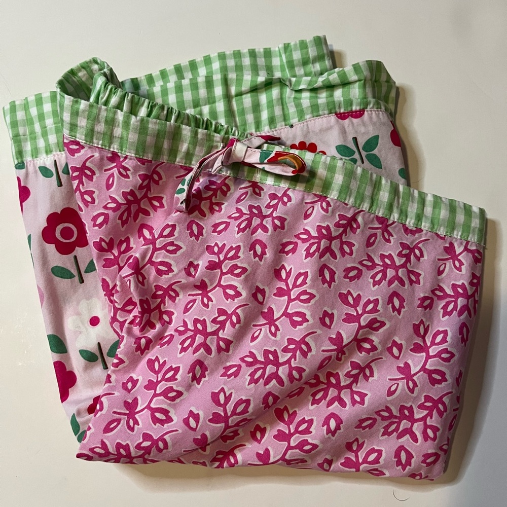 Pink and Green Floral Skirt